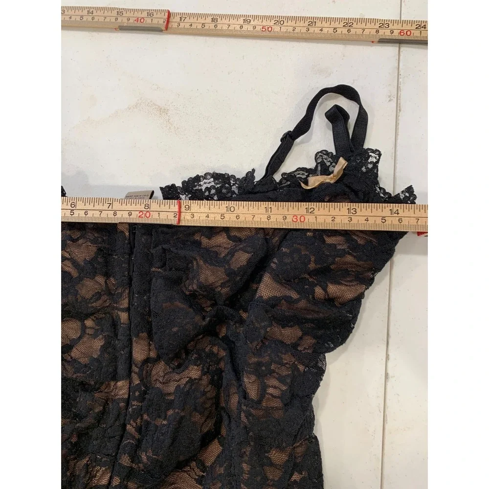 Floral Lace Corset Top Large whimsigoth Gothic Coquette Women dark fairy indie - Picture 2 of 6